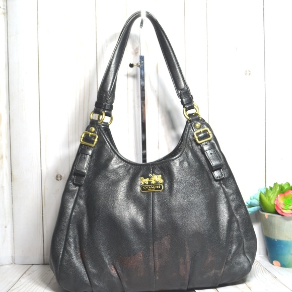 coach madison maggie leather shoulder bag